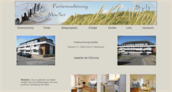 Desktop Screenshot of ferienwohnung-moeller-sylt.de